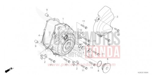 PANNEAU CARTER-MOTEUR G. MSX125AR de 2024